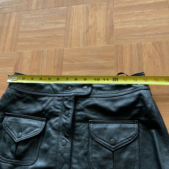 Boston Proper A Line Leather Skater Skirt - Picture 10 of 12